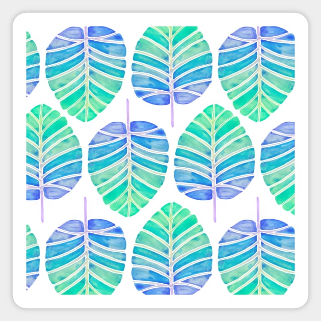 Mint Ombre Alocasia Sticker by CatCoq